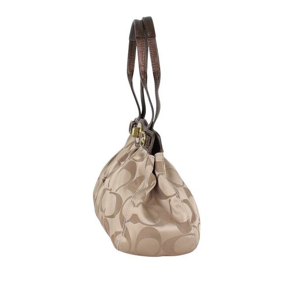 Coach Signature Canvas And Leather Garnet Shoulder Bag - Picture 3 of 8